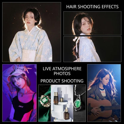 DENGWEI 50W COB LED Hair Light For Live Streaming, Bi-Color 3000K-6500K Studio Spotlight With Adjustable Focus, EU Plug, US Plug, UK Plug