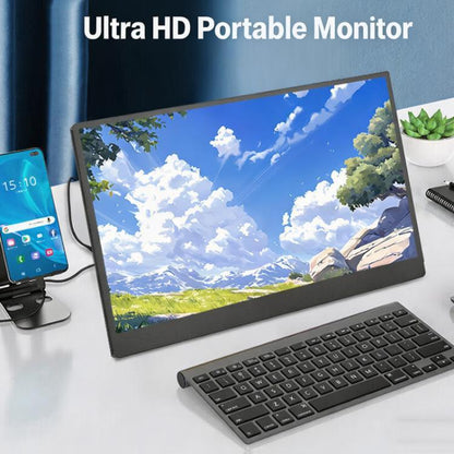 15.6 Inch 2K Portable Monitor With Touchscreen, 165Hz/144Hz Gaming Monitor 2560x1440 QHD IPS Screen, 10-Point Capacitive Touch, Built-In Kickstand, 15.6 Inch 2K
