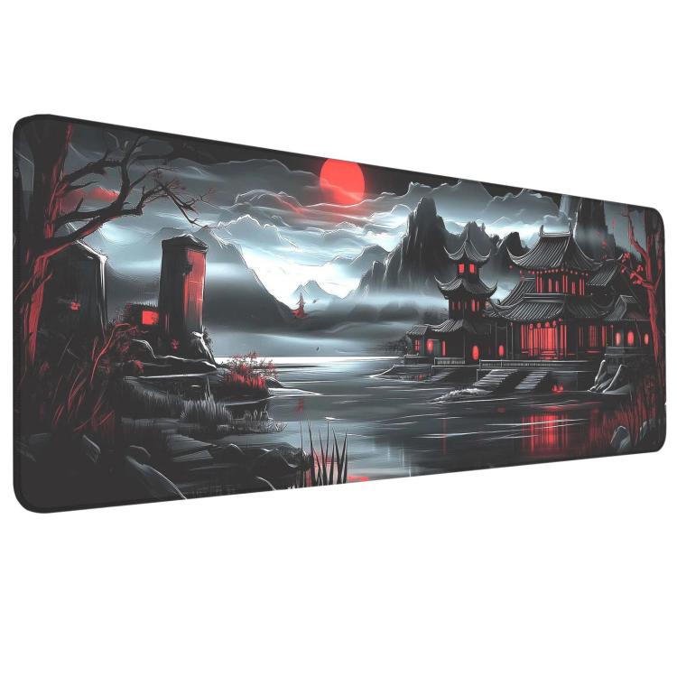Stain-Resistant Ancient Landscape Mouse Pad, E-Sports Gaming Keyboard Desk Mat, 30 x 60 x 0.2cm, 30 x 60 x 0.3cm, 30 x 70 x 0.2cm, 30 x 70 x 0.3cm