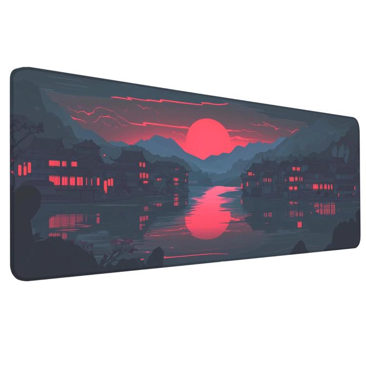 Stain-Resistant Ancient Landscape Mouse Pad, E-Sports Gaming Keyboard Desk Mat, 30 x 60 x 0.2cm, 30 x 60 x 0.3cm, 30 x 70 x 0.2cm, 30 x 70 x 0.3cm