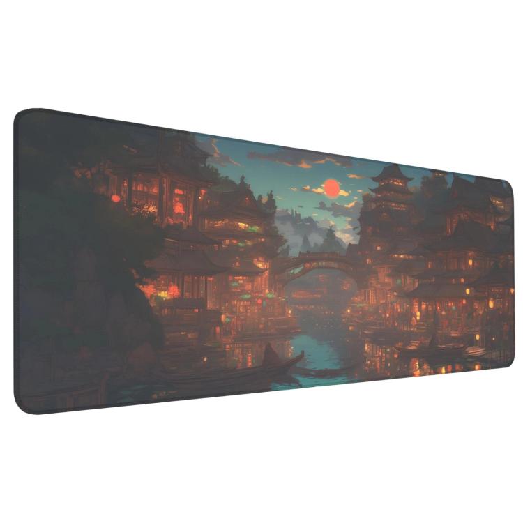 Stain-Resistant Ancient Landscape Mouse Pad, E-Sports Gaming Keyboard Desk Mat, 30 x 60 x 0.2cm, 30 x 60 x 0.3cm, 30 x 70 x 0.2cm, 30 x 70 x 0.3cm