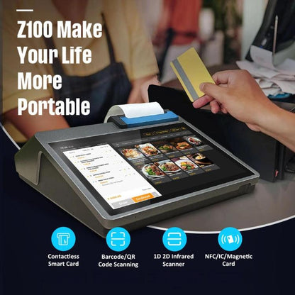 Z100 Dual-Screen Smart Cash Register With Printing All-In-One Machine, Android POS Terminal For Hotel, Restaurant, Supermarket EU Plug, 3.95 inch 58mm, 3.95 inch 80mm, 2.6 inch 58mm, 2.6 inch 80mm