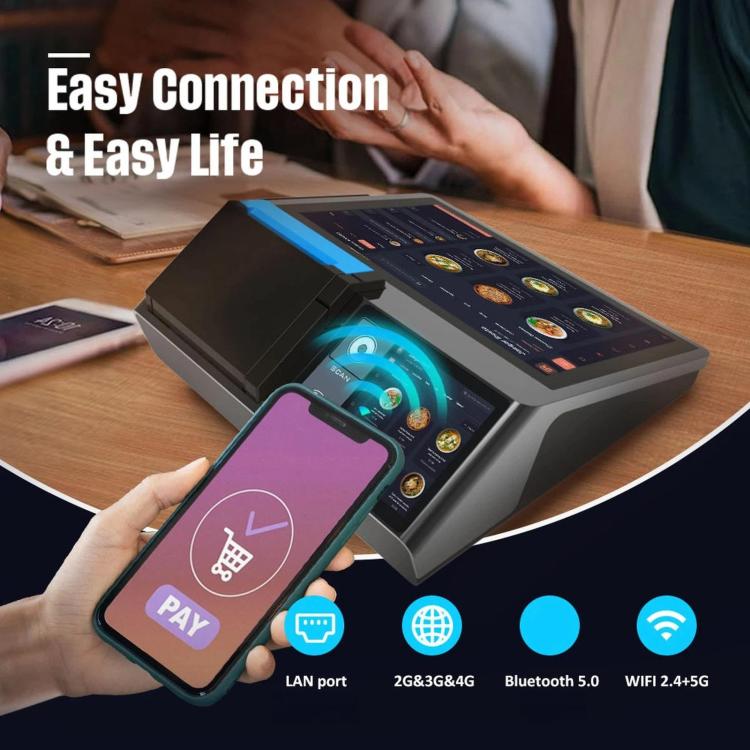 Z100 Dual-Screen Smart Cash Register With Printing All-In-One Machine, Android POS Terminal For Hotel, Restaurant, Supermarket EU Plug, 3.95 inch 58mm, 3.95 inch 80mm, 2.6 inch 58mm, 2.6 inch 80mm