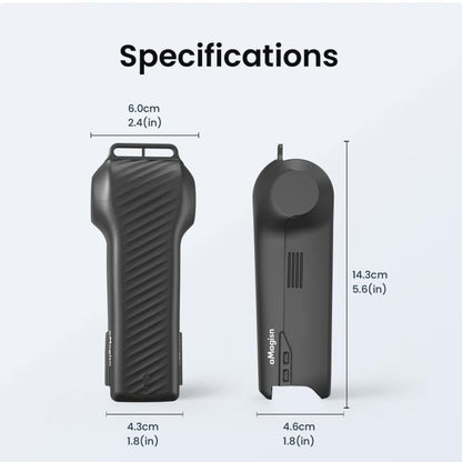 For DJI Osmo Pocket 4 aMagisn One-Piece Flip Protective Case Impact-Resistant ABS Hard Cover with Built-in Magnetic Filter Storage