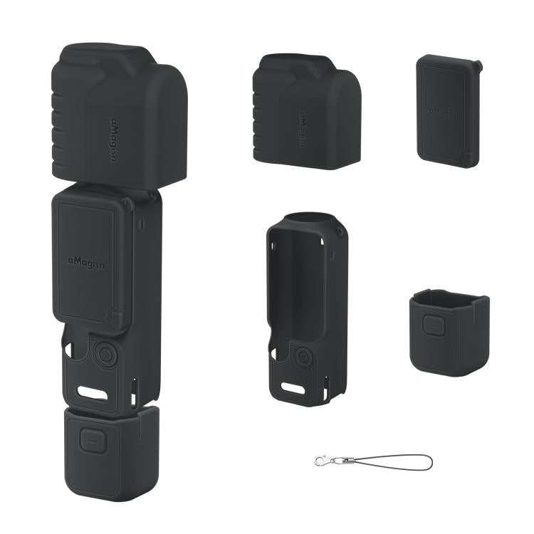 For DJI Osmo Pocket 4 AMagisn Multi-Color Silicone Protective Case Full Body Sleeve Precision Cutout Anti-Scratch Skin