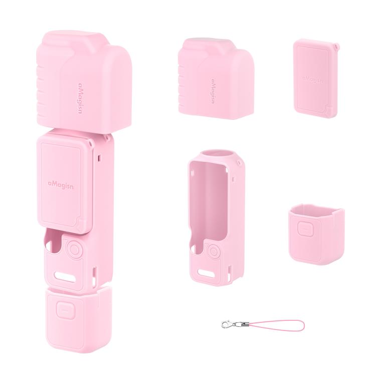 For DJI Osmo Pocket 4 AMagisn Multi-Color Silicone Protective Case Full Body Sleeve Precision Cutout Anti-Scratch Skin