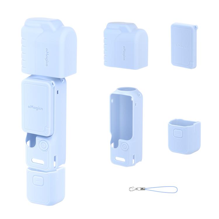 For DJI Osmo Pocket 4 AMagisn Multi-Color Silicone Protective Case Full Body Sleeve Precision Cutout Anti-Scratch Skin