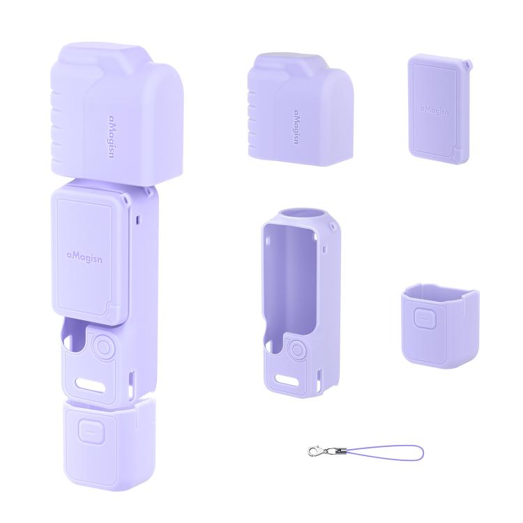 For DJI Osmo Pocket 4 AMagisn Multi-Color Silicone Protective Case Full Body Sleeve Precision Cutout Anti-Scratch Skin