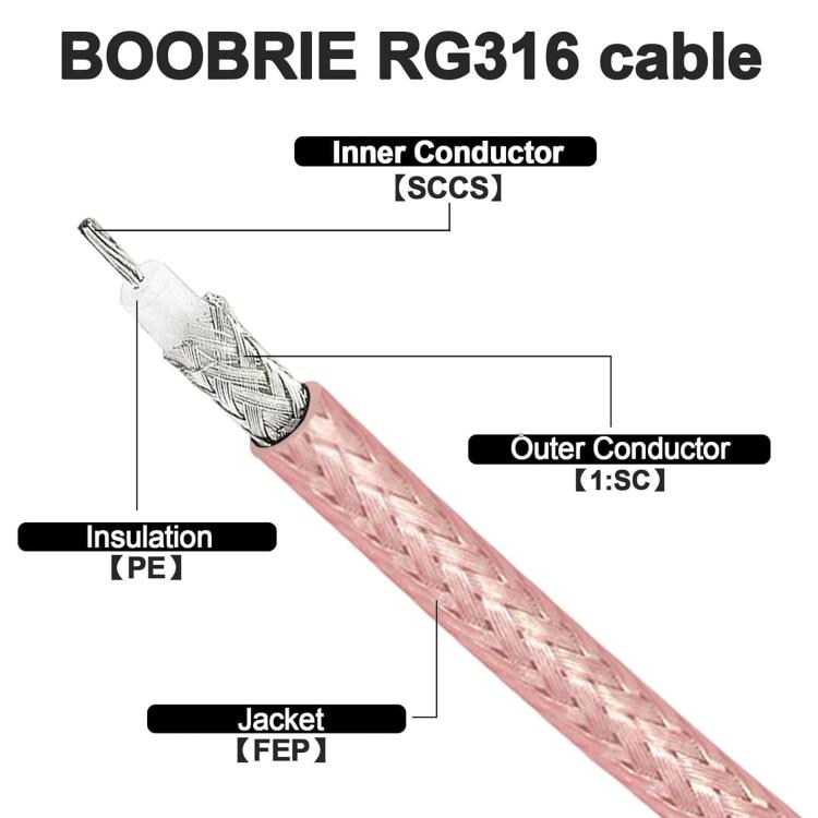 SMA Male To PL259 UHF Male RG316 RF Connection Cable, 0.1m, 0.15m, 0.3m, 1m, 2m, 3m, 5m