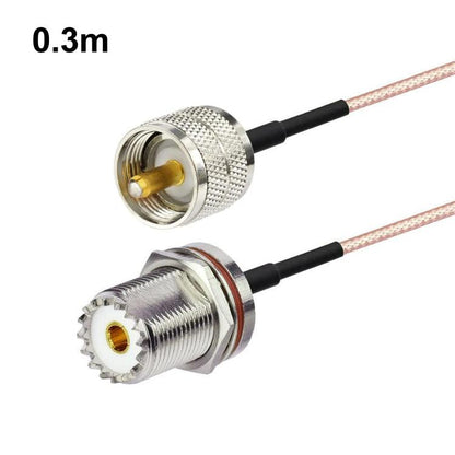 UHF PL-259 To SO-239 Male To Female RG316 RF Cable, 0.1m, 0.15m, 0.3m, 1m, 2m, 3m, 5m