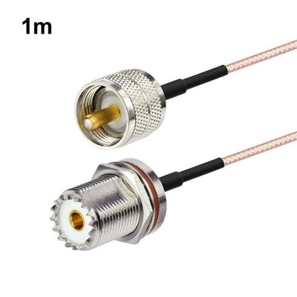 UHF PL-259 To SO-239 Male To Female RG316 RF Cable, 0.1m, 0.15m, 0.3m, 1m, 2m, 3m, 5m