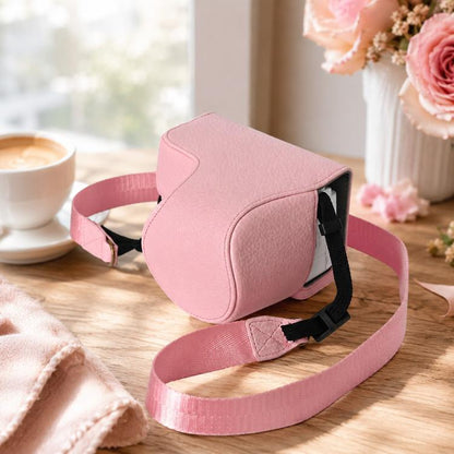 For Sony ZV-E10 II / ZV-E10M2 PU Leather Camera Case Bag Protective Half Body Cover With Shoulder Strap