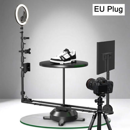 360-Dgree Electric Rotating Display Stand, Panoramic Photography Turntable For Phone & DSLR Camera Product Shooting, EU Plug, US Plug, UK Plug
