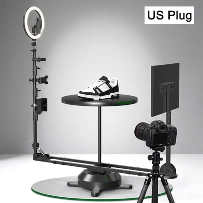360-Dgree Electric Rotating Display Stand, Panoramic Photography Turntable For Phone & DSLR Camera Product Shooting, EU Plug, US Plug, UK Plug