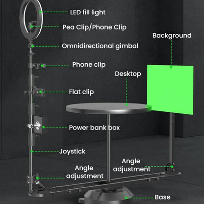 360-Dgree Electric Rotating Display Stand, Panoramic Photography Turntable For Phone & DSLR Camera Product Shooting, EU Plug, US Plug, UK Plug