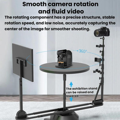 360-Dgree Electric Rotating Display Stand, Panoramic Photography Turntable For Phone & DSLR Camera Product Shooting, EU Plug, US Plug, UK Plug