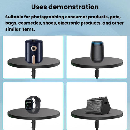 360-Dgree Electric Rotating Display Stand, Panoramic Photography Turntable For Phone & DSLR Camera Product Shooting, EU Plug, US Plug, UK Plug
