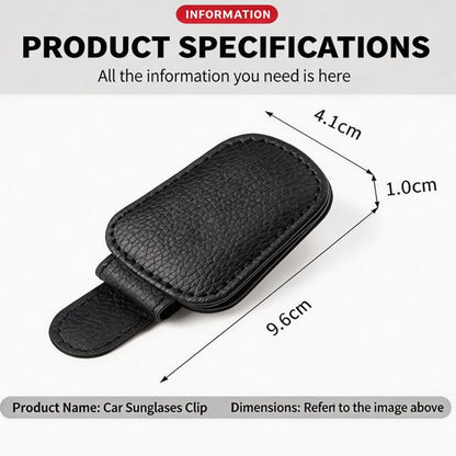 Nappa Leather Car Sunglasses Holder for Sun Visor Universal Magnetic Eyeglass Hanger Clip, Interior Organizer Accessory