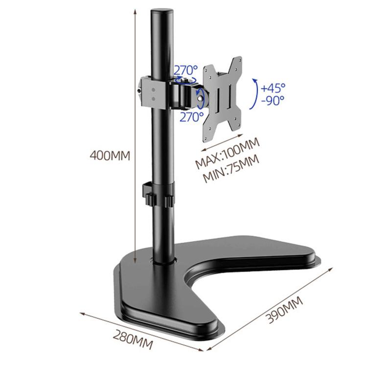 10-32 Inch Computer Monitor Desktop Cantilever Arm With Thickened Metal Bracket, ZX-MT010V