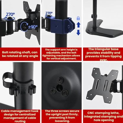 10-32 Inch Computer Monitor Desktop Cantilever Arm With Thickened Metal Bracket, ZX-MT010V