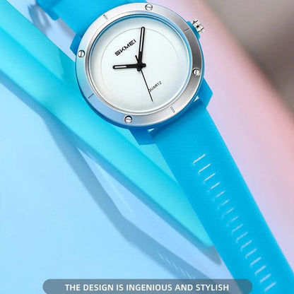 SKMEI 2557 Simple Unisex Couple Watch 50m Life Waterproof Quartz Watch