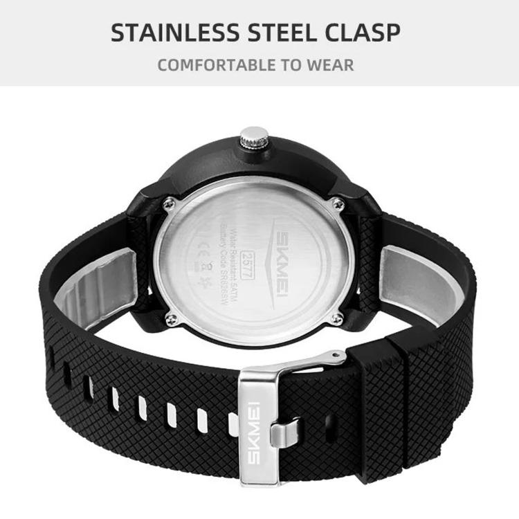 SKMEI 2557 Simple Unisex Couple Watch 50m Life Waterproof Quartz Watch