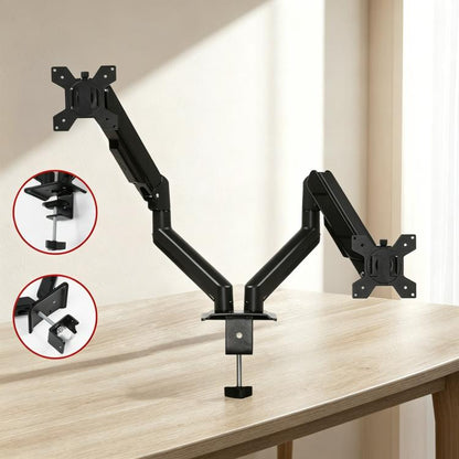 32-Inch Pneumatic Arm Dual-Screen Height-Adjustable Computer Monitor Stand, DY-02