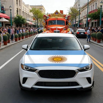 USA-Canada-Mexico World Cup Cheering Flag Dustproof Car Cover, Mexico, Canada, United States, Brazil, Argentina, France, Germany, Belgium, Saudi Arabia, South Korea, Ghana, Portugal, United Kingdom, Australia, Japan, Paraguay, Turkey, England, Switzerl...
