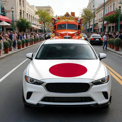 USA-Canada-Mexico World Cup Cheering Flag Dustproof Car Cover, Mexico, Canada, United States, Brazil, Argentina, France, Germany, Belgium, Saudi Arabia, South Korea, Ghana, Portugal, United Kingdom, Australia, Japan, Paraguay, Turkey, England, Switzerl...