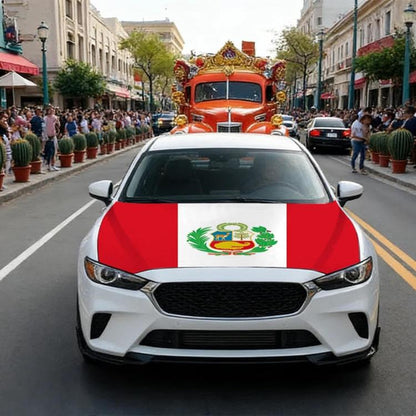 USA-Canada-Mexico World Cup Cheering Flag Dustproof Car Cover, Poland, Scotland, Denmark, Ecuador, Senegal, Cape Verde, Colombia, Costa Rica, Haiti, Netherlands, Croatia, Cura?ao, Peru, Morocco, South Africa, Norway, Sweden, Serbia, Algeria, Tunisia