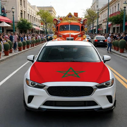 USA-Canada-Mexico World Cup Cheering Flag Dustproof Car Cover, Poland, Scotland, Denmark, Ecuador, Senegal, Cape Verde, Colombia, Costa Rica, Haiti, Netherlands, Croatia, Cura?ao, Peru, Morocco, South Africa, Norway, Sweden, Serbia, Algeria, Tunisia