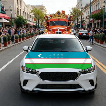 USA-Canada-Mexico World Cup Cheering Flag Dustproof Car Cover, Poland, Scotland, Denmark, Ecuador, Senegal, Cape Verde, Colombia, Costa Rica, Haiti, Netherlands, Croatia, Cura?ao, Peru, Morocco, South Africa, Norway, Sweden, Serbia, Algeria, Tunisia