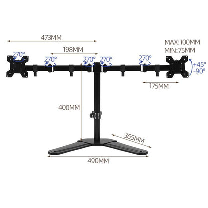 10-32 Inch Cantilever Splicing Rotating And Height-Adjustable Monitor Stand, ZX-01