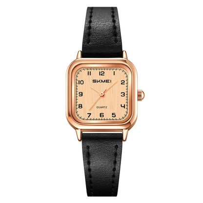 SKMEI 2579 Square Ladies Quartz Watch Leather Strap Watch