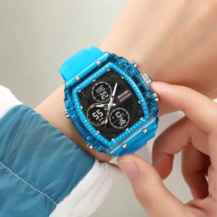 SKMEI 2602 Multifunctional Dual-Display Sports Watch 50m Life Water-Resistant Chronograph Luminous Outdoor Digital Watch