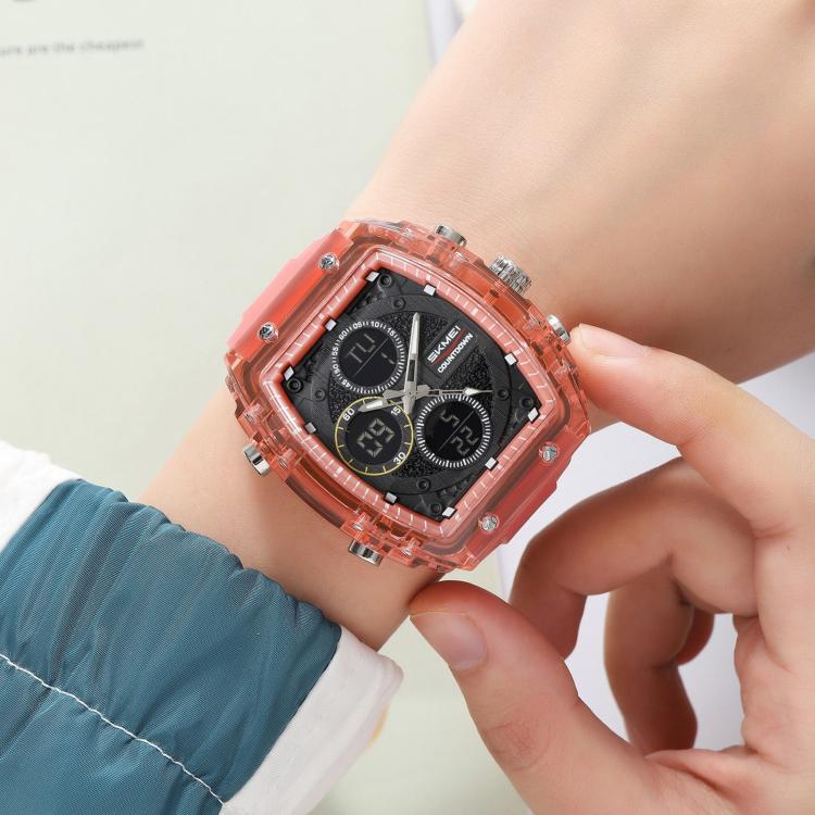 SKMEI 2602 Multifunctional Dual-Display Sports Watch 50m Life Water-Resistant Chronograph Luminous Outdoor Digital Watch