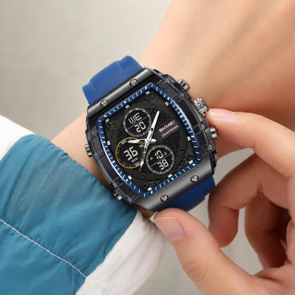 SKMEI 2602 Multifunctional Dual-Display Sports Watch 50m Life Water-Resistant Chronograph Luminous Outdoor Digital Watch