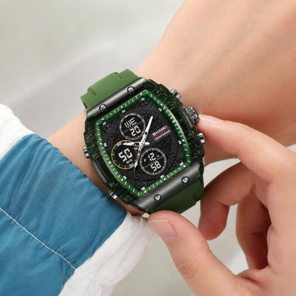 SKMEI 2602 Multifunctional Dual-Display Sports Watch 50m Life Water-Resistant Chronograph Luminous Outdoor Digital Watch