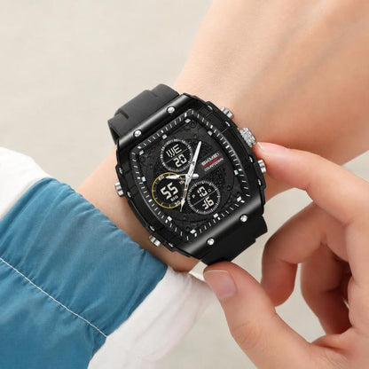 SKMEI 2602 Multifunctional Dual-Display Sports Watch 50m Life Water-Resistant Chronograph Luminous Outdoor Digital Watch