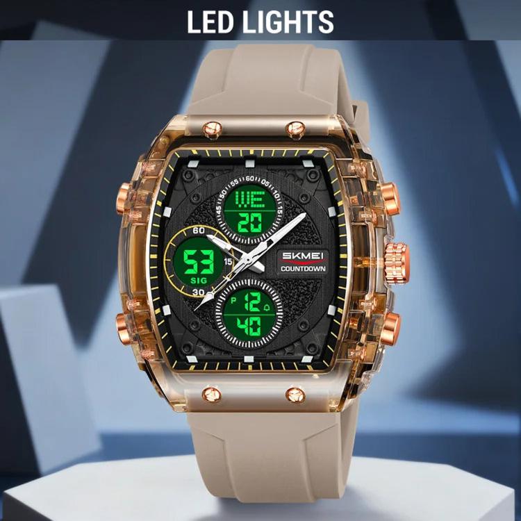 SKMEI 2602 Multifunctional Dual-Display Sports Watch 50m Life Water-Resistant Chronograph Luminous Outdoor Digital Watch