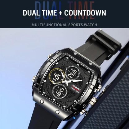 SKMEI 2602 Multifunctional Dual-Display Sports Watch 50m Life Water-Resistant Chronograph Luminous Outdoor Digital Watch
