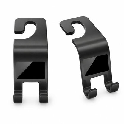 2pcs /Pack Car Headrest Hooks With Tablet Holder 360-Degree Rotatable Backseat Storage Organizer For Purses, Grocery Bags, Umbrellas