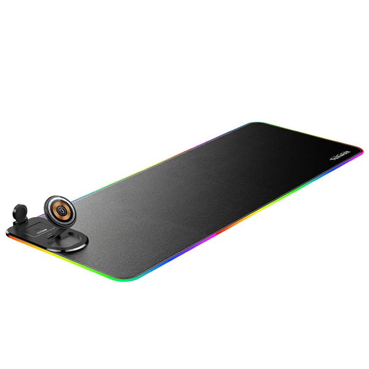 3 In 1 Magnetic Wireless Charging Station RGB Mouse Pad 15W Fast Wireless Charger Desk Mat For Phone, Watch, AirPods