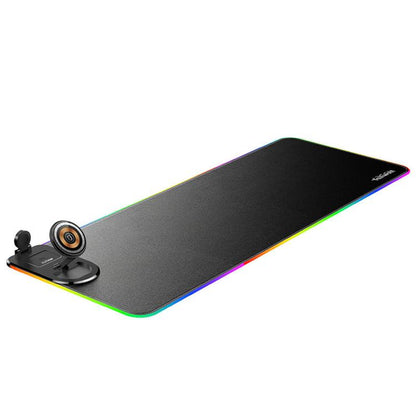 3 In 1 Magnetic Wireless Charging Station RGB Mouse Pad 15W Fast Wireless Charger Desk Mat For Phone, Watch, AirPods