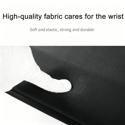 Large Integrated Wrist Rest Mouse Pad & Desk Mat, Office Gaming Wrist Support Keyboard Hand Rest, Large Black, Large Black Red Side