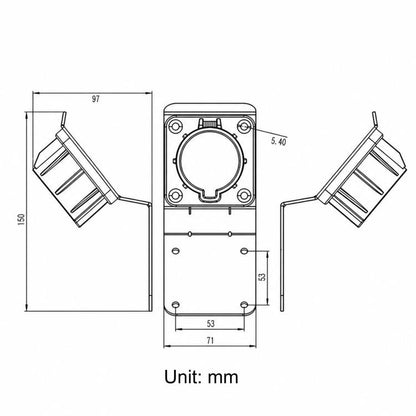 For  J1772 US Standard EV Charger Plug Holder, Charging Station Gun Dock Bracket, D-Style