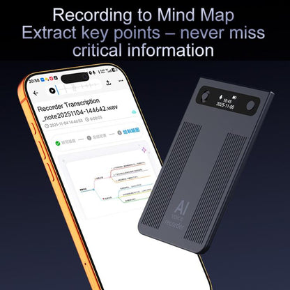 T8 Smart AI Voice Recorder For Office Meetings, Magnetic Portable Audio Recorder, 16GB, 32GB, 64GB