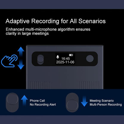 T8 Smart AI Voice Recorder For Office Meetings, Magnetic Portable Audio Recorder, 16GB, 32GB, 64GB