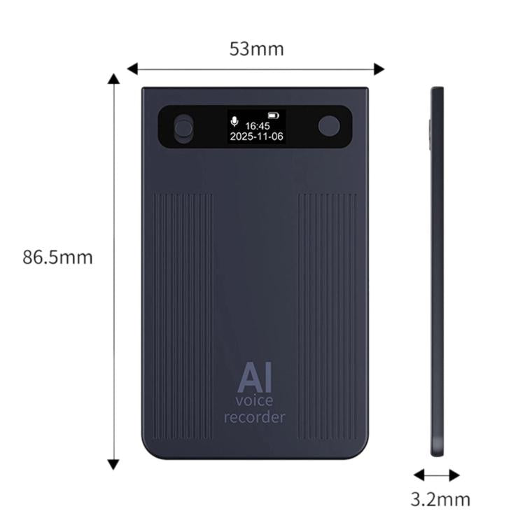 T8 Smart AI Voice Recorder For Office Meetings, Magnetic Portable Audio Recorder, 16GB, 32GB, 64GB