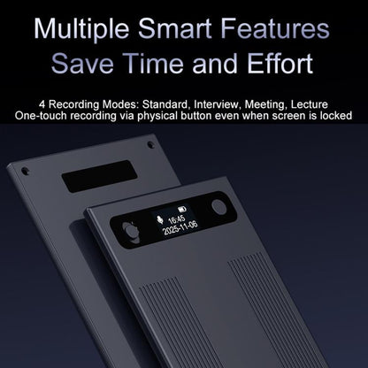 T8 Smart AI Voice Recorder For Office Meetings, Magnetic Portable Audio Recorder, 16GB, 32GB, 64GB